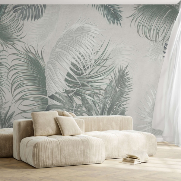 Fototapeten Winterlicher tropischer Garten