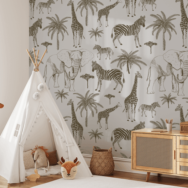 Fototapeten Palm Safari