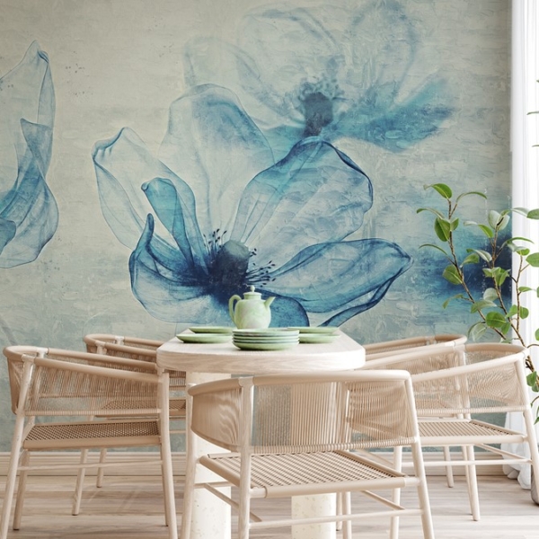 Fototapeten Blaue Blumen