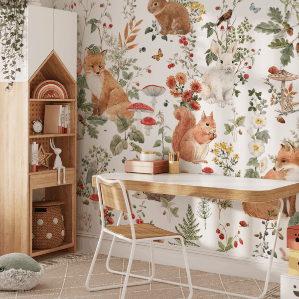 Fototapeten Zwischen Pilzen und Blumen