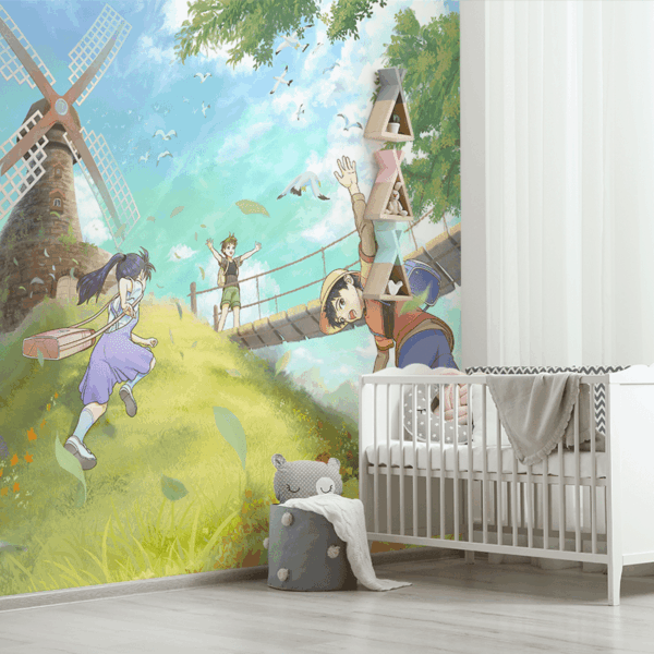 Fototapeten Kindheit im Wind