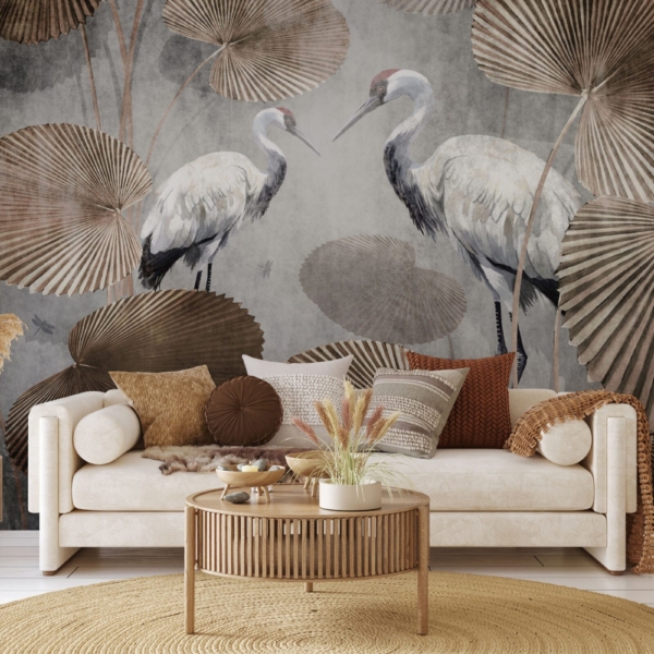 Fototapeten Harmonie der Kraniche