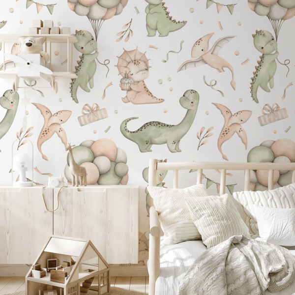 Fototapeten Dinosaurier auf der Party