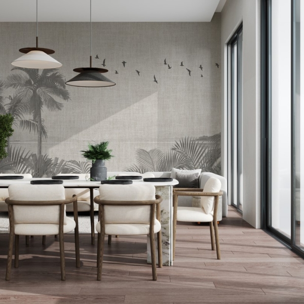 Fototapeten Flug über den Ozean