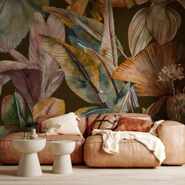 Fototapeten Bunte exotische Blätter