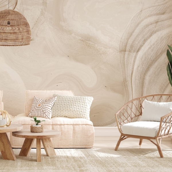 Fototapeten Beige Abstraktion