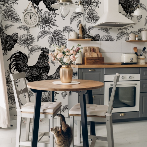 Fototapeten Hühnerwiese