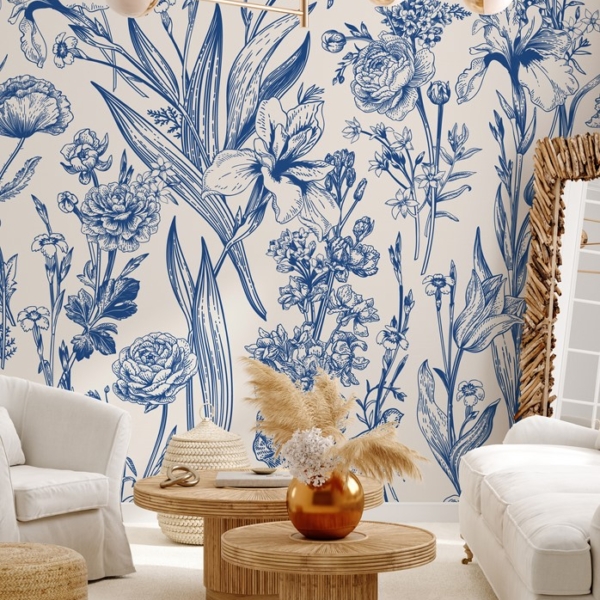 Fototapeten Blaue Blumen