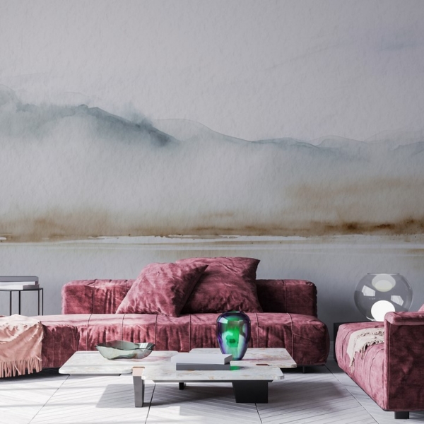 Fototapeten Aquarellhorizont