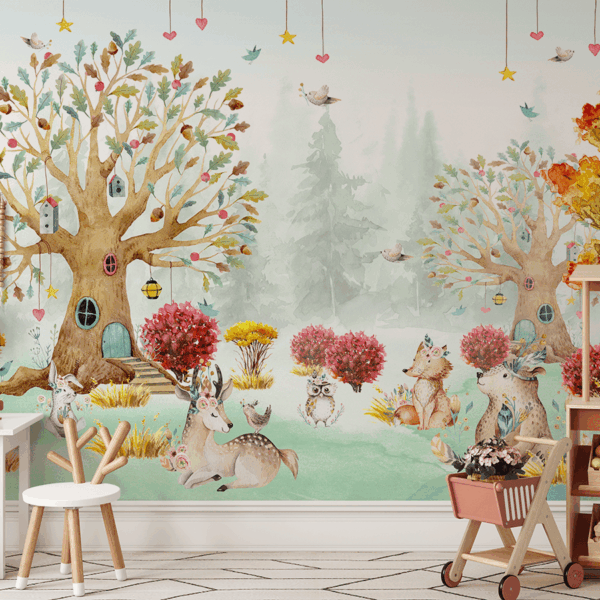 Fototapeten Märchenhafter Hain der Tiere
