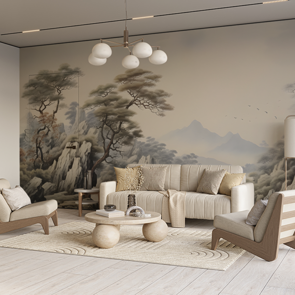 Fototapeten Der Frieden der Nebelhügel