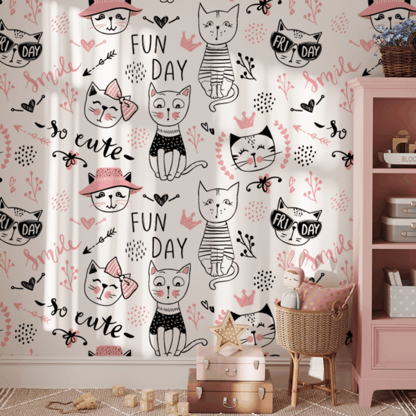 Fototapeten Katzenwelt der Freude