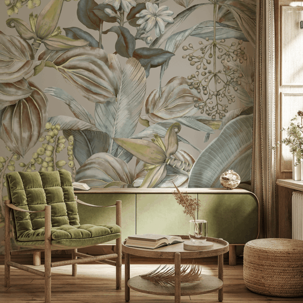 Fototapeten Grau-Blaue Harmonie