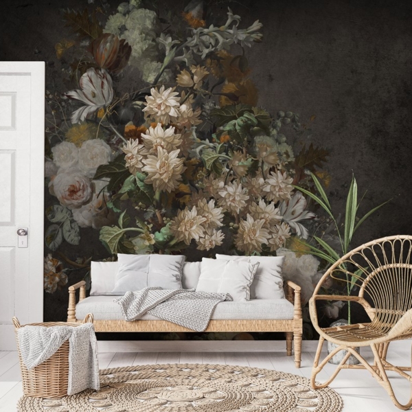 Fototapeten Geheimnisvoller Blumenstrauß