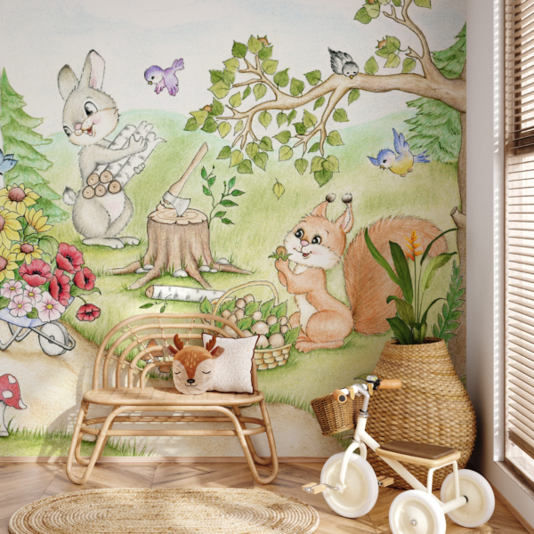 Fototapeten Fröhlicher Wald