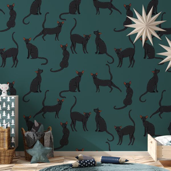 Fototapeten Katzensilhouetten