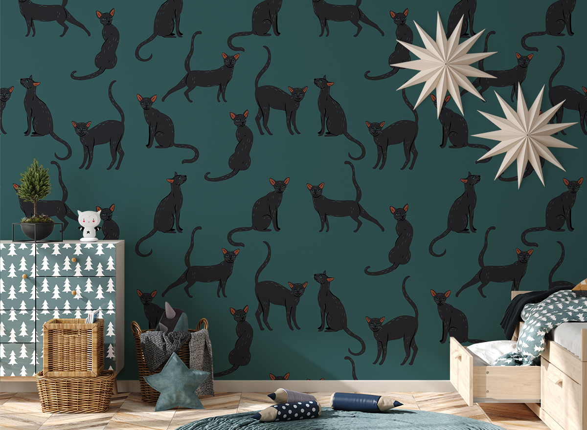 Fototapeten Katzensilhouetten