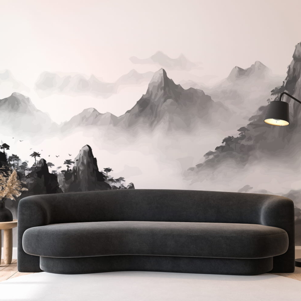 Fototapeten Berge im Nebel