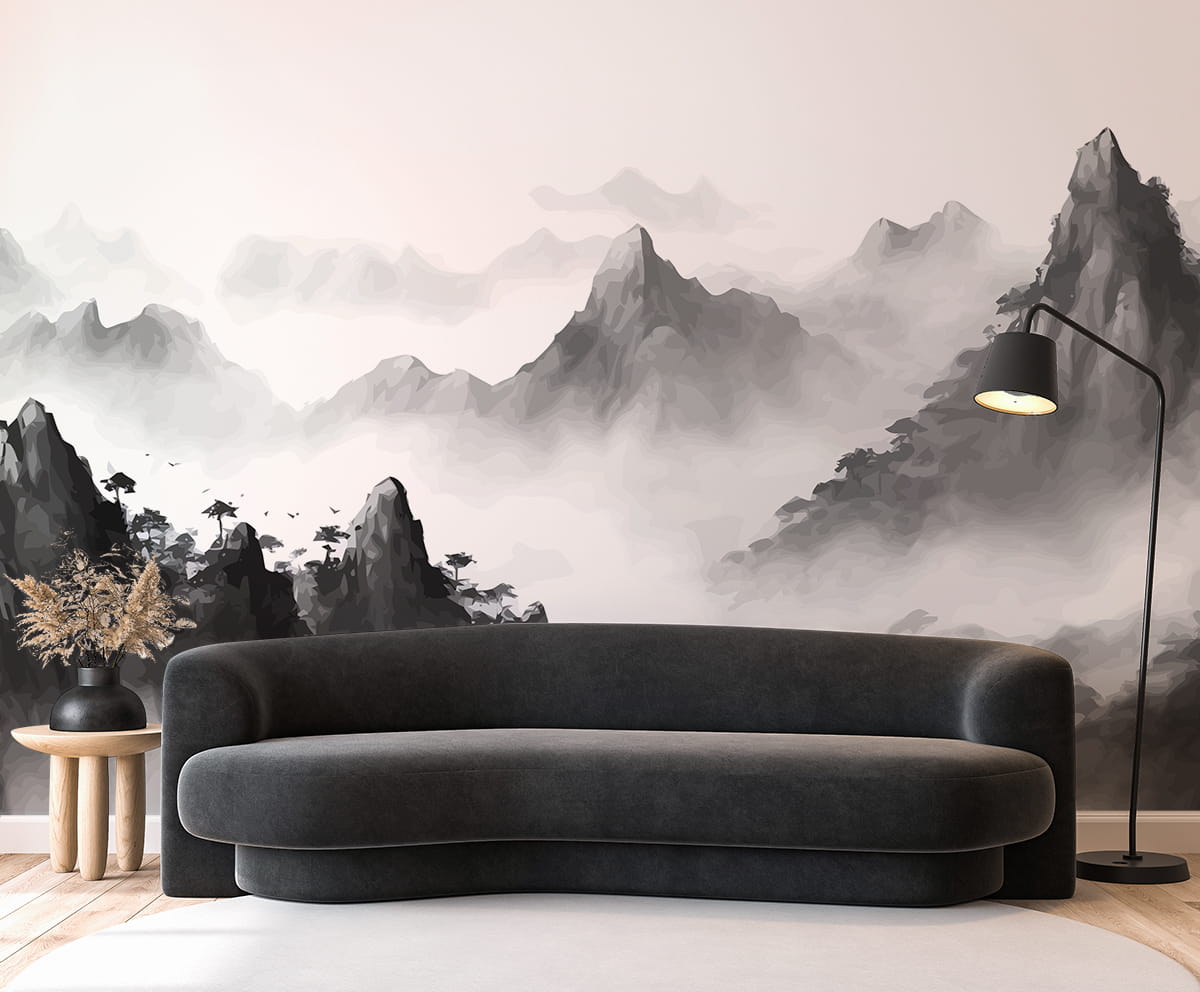 Fototapeten Berge im Nebel