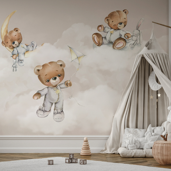 Fototapeten Teddybären im Schlafanzug