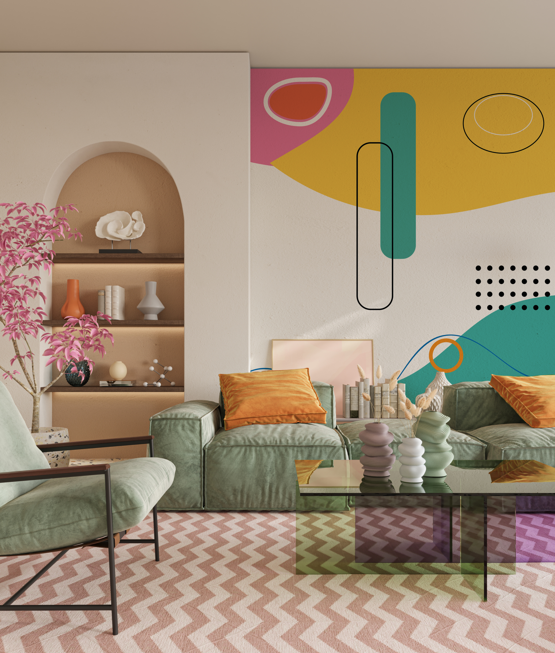 Fototapeten Abstrakte Pop-Art