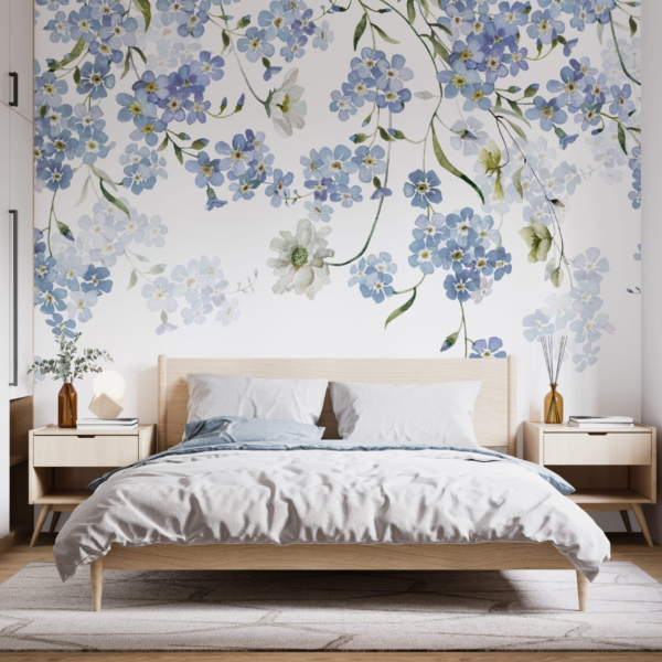 Fototapeten Blaues Flüstern der Blumen