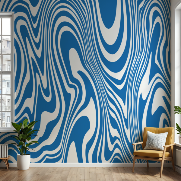 Fototapeten Blaue abstrakte Pop-Art