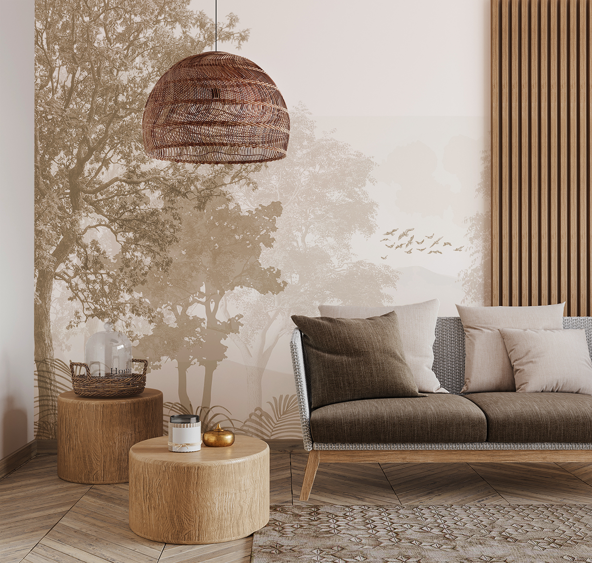Fototapeten Beige Grove