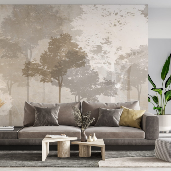Fototapeten Beige Forest