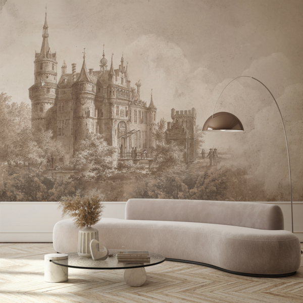 Fototapeten Kleines Sepia-Schloss