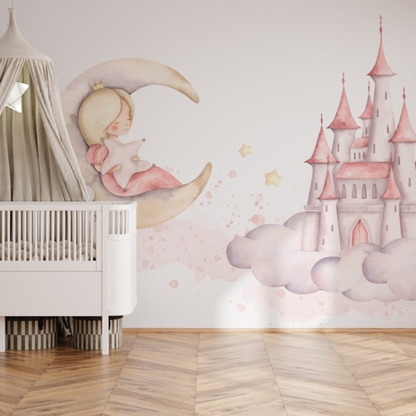 Fototapeten Prinzessin auf dem Mond
