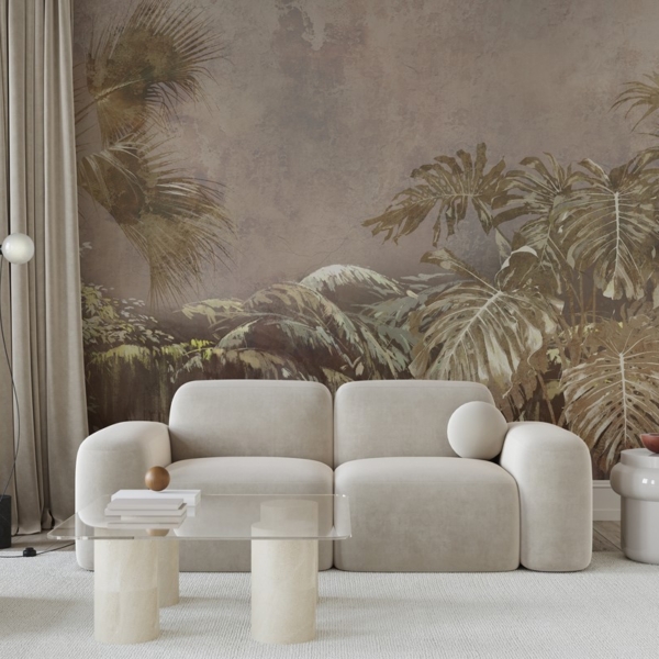 Fototapeten Monstera-Blattleuchten