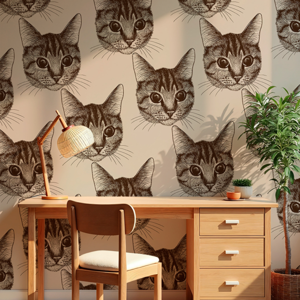Fototapeten Katzenporträts