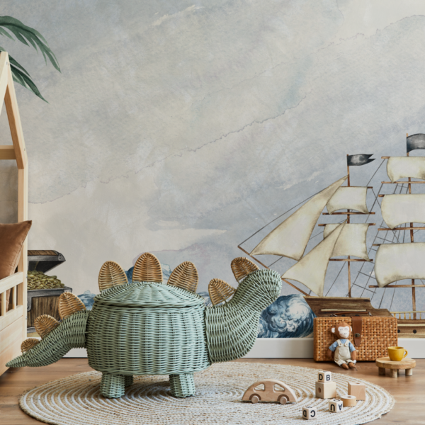 Fototapeten Segelschiff auf der Welle