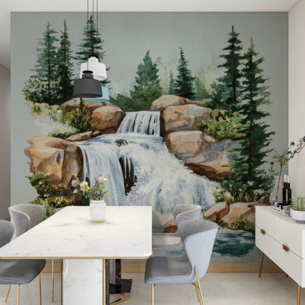 Fototapeten Aquarellkaskaden
