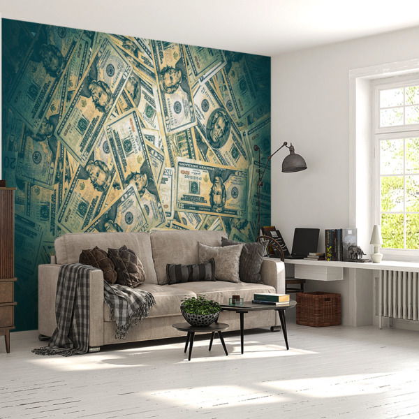 Fototapeten Ein Stapel amerikanischer Banknoten