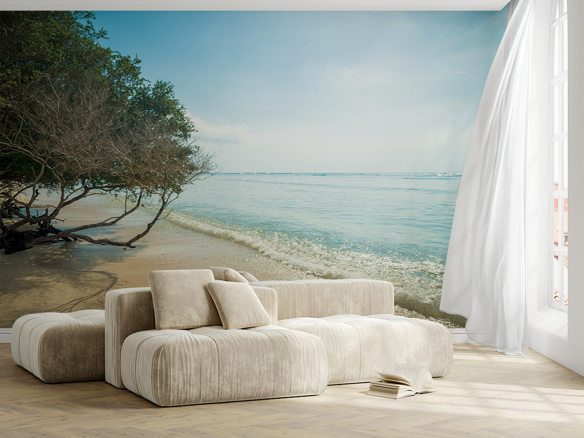 Fototapeten Strand unter den Bäumen