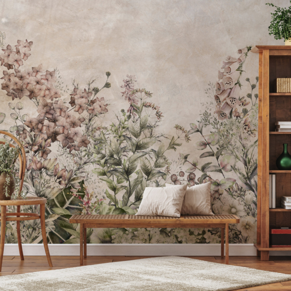 Fototapeten Wild Garden – Die Kraft der Blumen an der Wand
