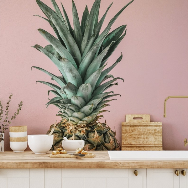 Fototapeten Ananas auf rosa Hintergrund