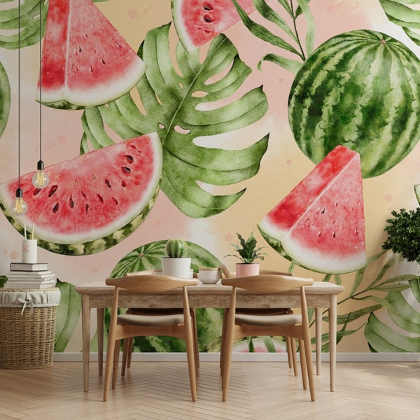 Fototapeten Wassermelonenmuster