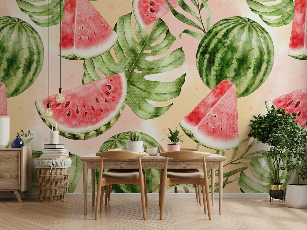 Fototapeten Wassermelonenmuster