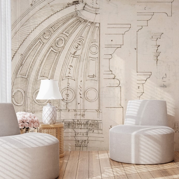 Fototapeten Architekturskizze