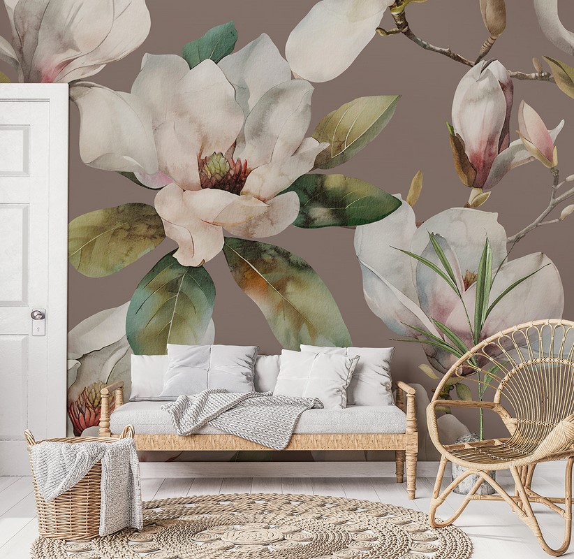 Fototapeten Weiße Magnolien