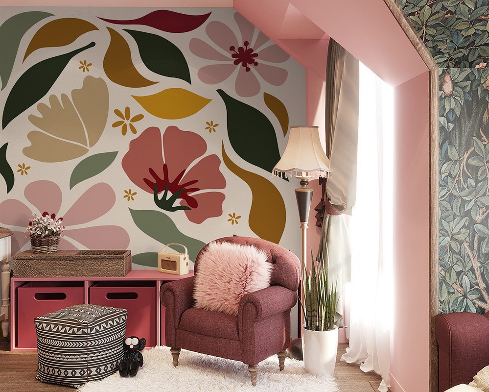 Fototapeten Boho-Blumen
