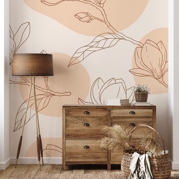 Fototapeten Pfirsichmagnolien
