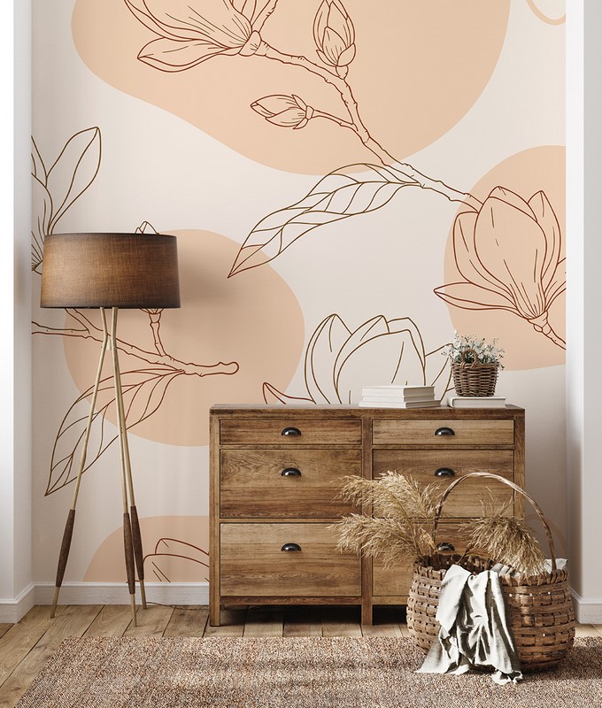 Fototapeten Pfirsichmagnolien