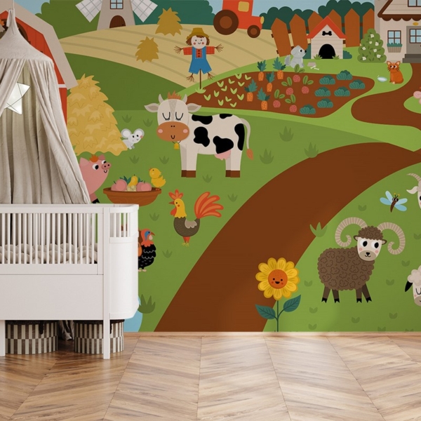 Fototapeten Bunte Farm