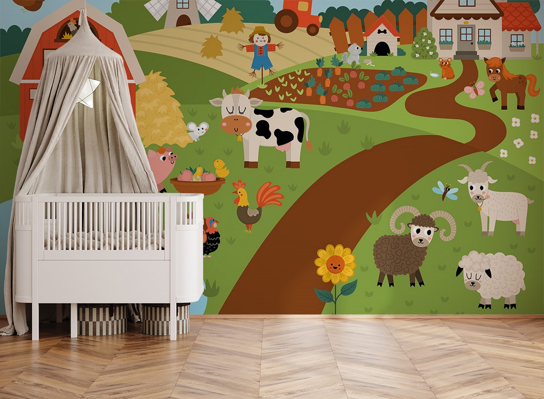 Fototapeten Bunte Farm