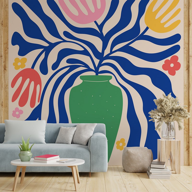 Fototapeten Pop-Art-Blumen