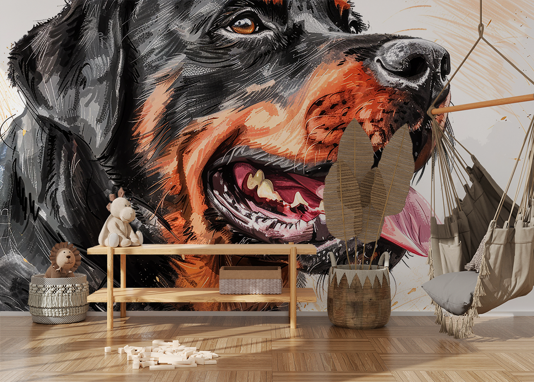 Fototapeten Der mächtige Rottweiler